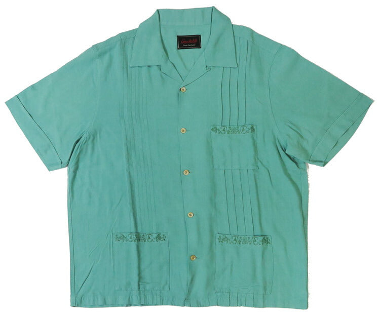 GANGSTERVILLE ギャングスタービル 半袖 レーヨン グアヤベラシャツ キューバシャツ RIPTIDE CLUB - S/S GUAYABERA SHIRTS GLAD HAND グラッドハンド GSV5114 【2025年春夏新作】