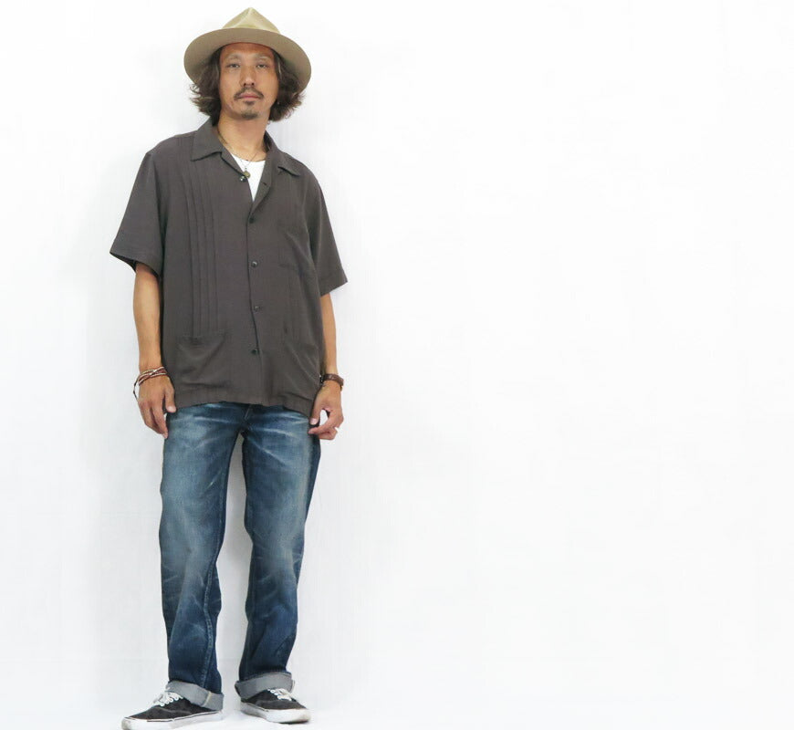 GANGSTERVILLE ギャングスタービル 半袖 レーヨン グアヤベラシャツ キューバシャツ RIPTIDE CLUB - S/S GUAYABERA SHIRTS GLAD HAND グラッドハンド GSV5114 【2025年春夏新作】