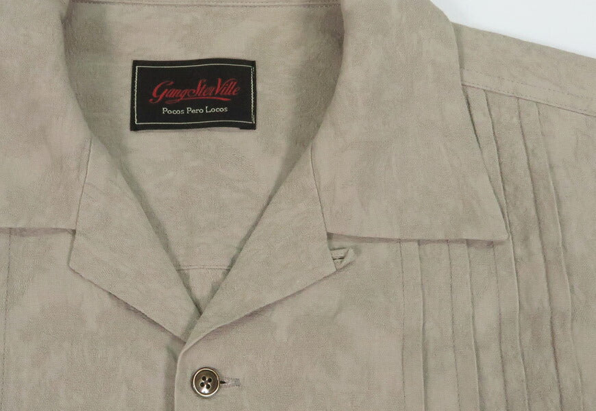 GANGSTERVILLE ギャングスタービル 長袖 コットンリネンジャガード キューバシャツ RIPTIDE CLUB グアヤベラシャツ GSV5307 GLAD HAND グラッドハンド 【2025年秋冬新作】