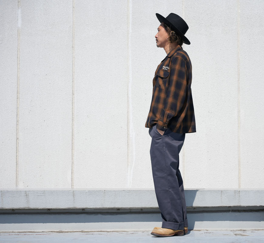 GANGSTERVILLE ギャングスタービル テンセルチェック オープンカラーシャツ GLAD HAND グラッドハンド  LOCOS - L/S SHIRTS  GSV6113 【2026年春夏新作】