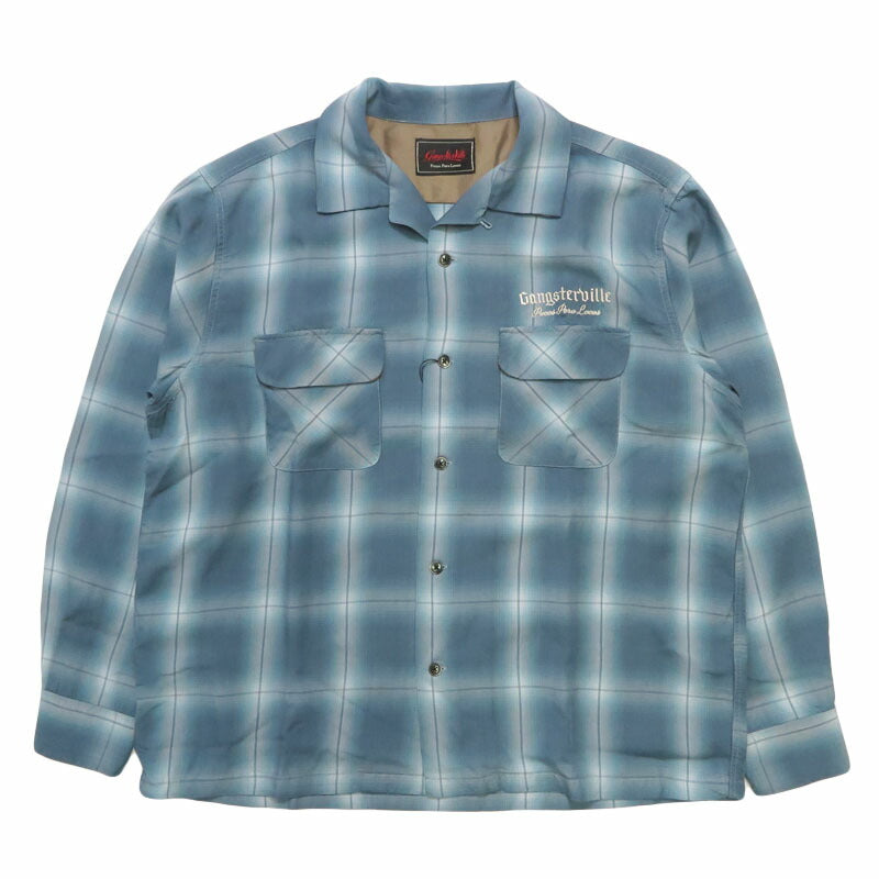 GANGSTERVILLE ギャングスタービル テンセルチェック オープンカラーシャツ GLAD HAND グラッドハンド  LOCOS - L/S SHIRTS  GSV6113 【2026年春夏新作】