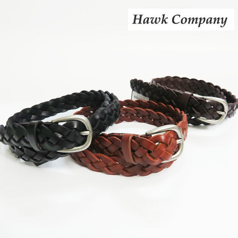ホークカンパニー HAWK COMPANY メッシュ編み レザー ベルト 牛革 メンズ レディース 1498【2025年秋冬新作】
