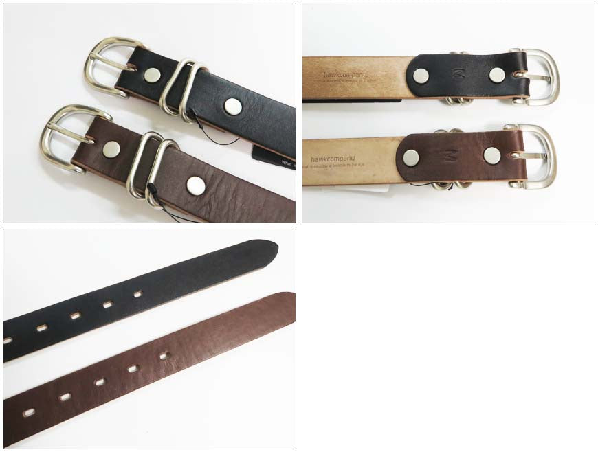 ホークカンパニー HAWK COMPANY  レザー ベルト 牛革 メンズ レディース 1623