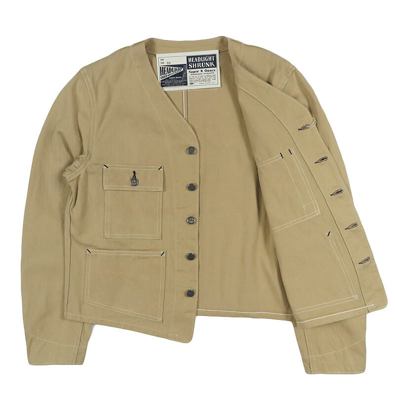 HEADLIGHT ヘッドライト ランダムヘリンボーンツイルワークベスト 10oz. RANDOM HBT WORK VEST SUGAR CANE シュガーケーン HD15909 【2026年春夏新作】