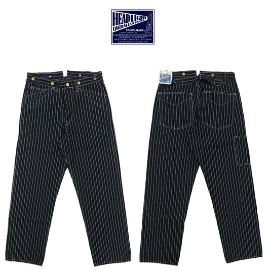 HEADLIGHT ヘッドライト 実名復刻 8oz. SPECIAL WOVEN STRIPE DENIM ダンガリーズ ワーク パンツ SUGAR CANE シュガーケーン HD42499 【2024-25年秋冬新作】