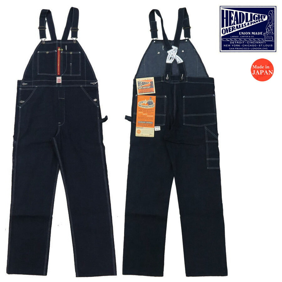 HEADLIGHTヘッドライト実名復刻8ozSPECIALWOVENSTRIPEDENIMLOWBACKオーバーオールサロペットツナギSUGARCANEシュガーケーンHD42498