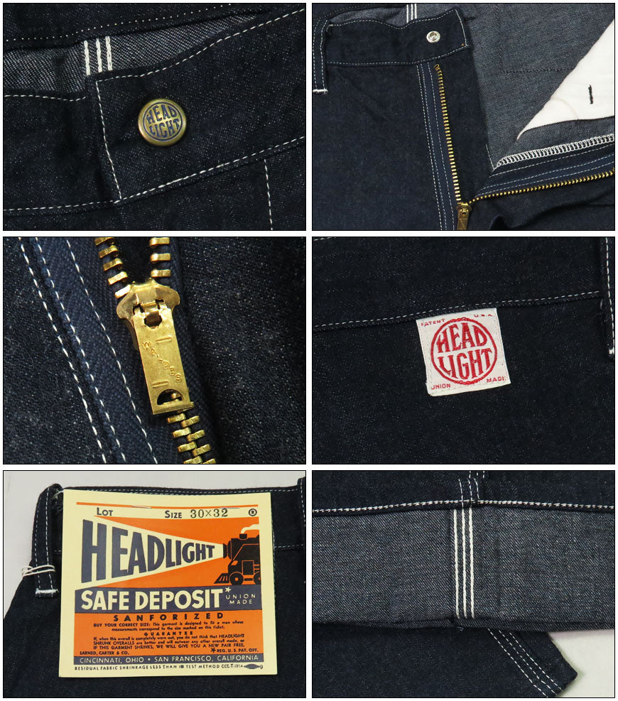 HEADLIGHT ヘッドライト 実名復刻 11oz. デニム ワーク パンツ ジップフライ ダンガリーズ SUGAR CANE シュガーケーン HD42555 【2025年春夏新作】