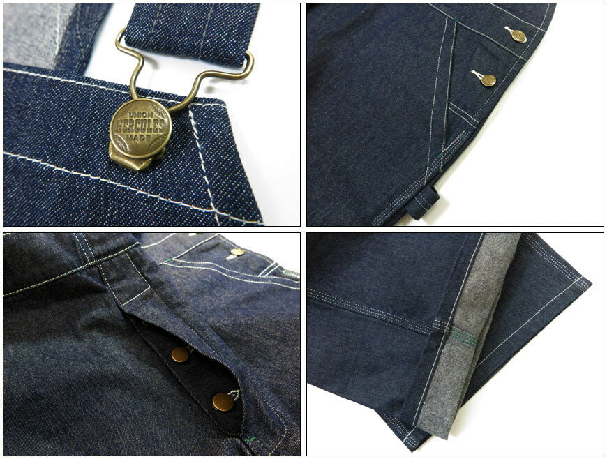 UNION HERCULES MADE ユニオン ヘラクレス メイド 10ozデニム オーバーオール by JOHNBULL ジョンブル HE251P01-010 【2025年春夏新作】