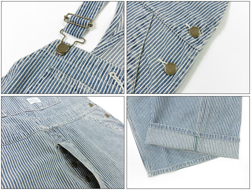 UNION HERCULES MADE ユニオン ヘラクレス メイド 10oz ヒッコリー  オーバーオール ユーズドウォッシュ by JOHNBULL ジョンブル HE251P01-211【2025年秋冬新作】