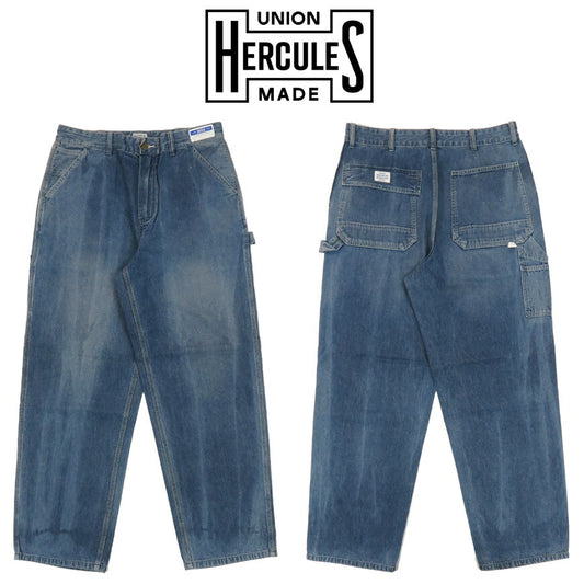 UNION HERCULES MADE ユニオン ヘラクレス メイド 10ozデニム ペインター ワークパンツ Wブリーチ by JOHNBULL ジョンブル HE251P03-116 【2025年春夏新作】