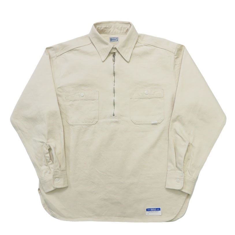 UNION HERCULES MADE ユニオン ヘラクレス メイド ハーフZIPシャツ ナチュラル by JOHNBULL ジョンブル HE251S03-003