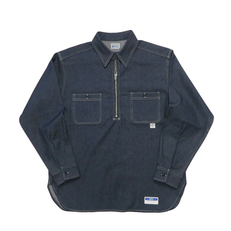 UNION HERCULES MADE ユニオン ヘラクレス メイド ハーフZIPシャツ ノンウォッシュ by JOHNBULL ジョンブル HE251S03-010