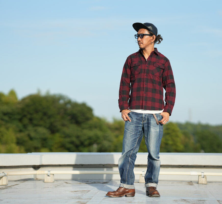 デラックスウェア DELUXEWARE 長袖 チェック フランネル シャツ ”50s BUFFALO CHECK” HV-00A【2025年秋冬新作】