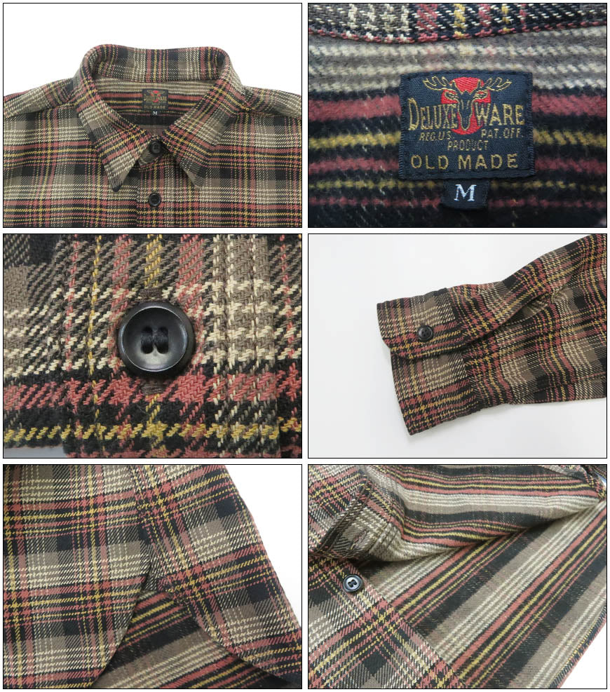 デラックスウェア DELUXEWARE MULTCH CHECK NEL マルチチェック ネルシャツ ユニオンスペシャル HV-60 【2025年秋冬新作】