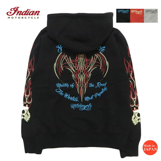 インディアンモーターサイクルIndianMotorcycle長袖プリントフルジップパーカー