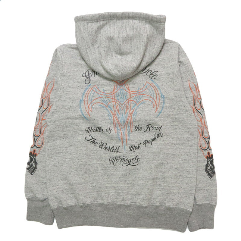 インディアンモーターサイクルIndianMotorcycle長袖プリントフルジップパーカー