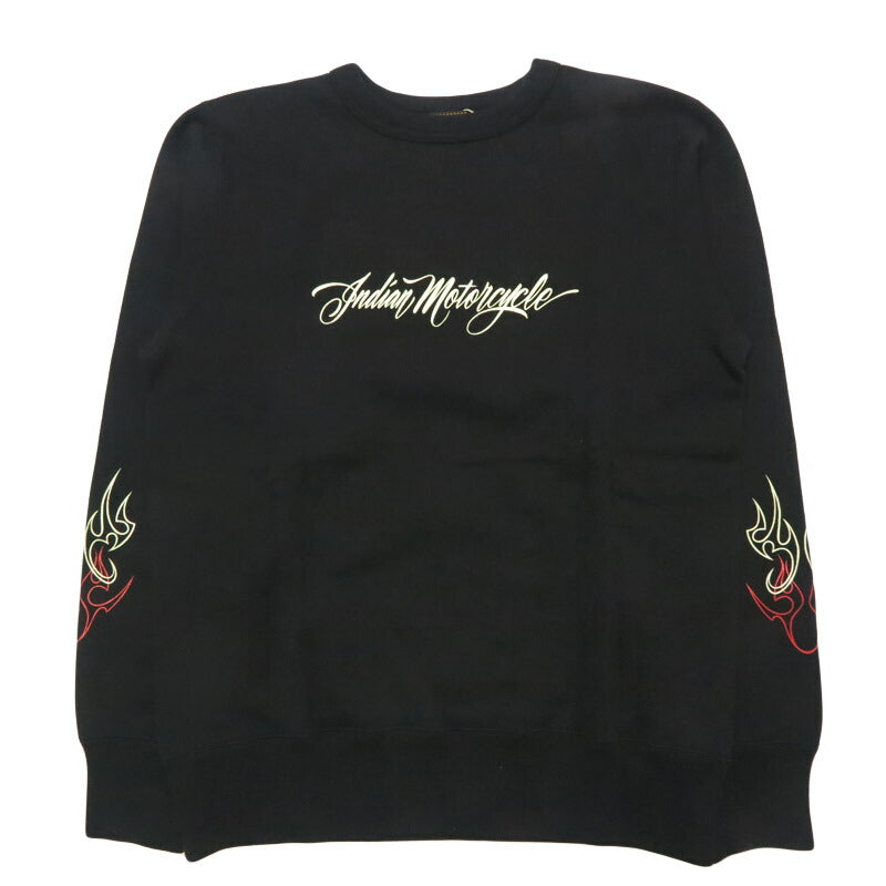 インディアンモーターサイクル Indian Motorcycle 長袖 プリント クルーネック スウェット "PINSTRIPE PATTERN" IM69608　【2025年秋冬新作】