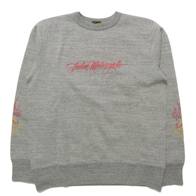 インディアンモーターサイクル Indian Motorcycle 長袖 プリント クルーネック スウェット "PINSTRIPE PATTERN" IM69608　【2025年秋冬新作】