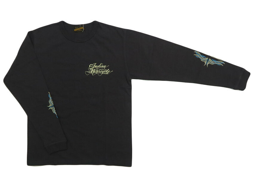 インディアンモーターサイクル Indian Motorcycle 長袖 プリント Ｔシャツ L/S T-SHIRT "PINSTRIPE PATTERN" IM69612【2025年秋冬新作】