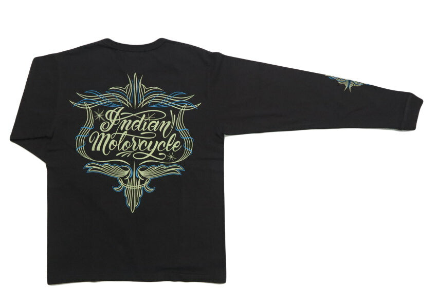 インディアンモーターサイクル Indian Motorcycle 長袖 プリント Ｔシャツ L/S T-SHIRT "PINSTRIPE PATTERN" IM69612【2025年秋冬新作】
