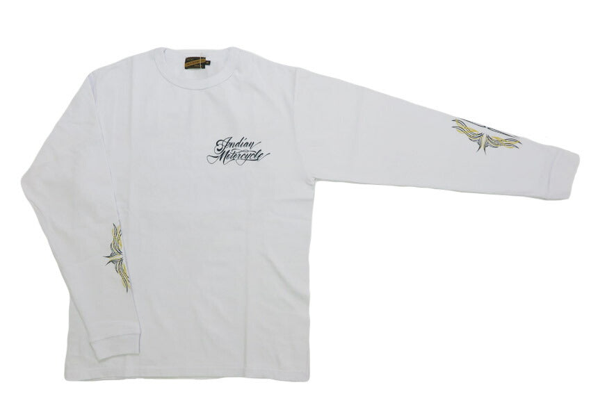 インディアンモーターサイクル Indian Motorcycle 長袖 プリント Ｔシャツ L/S T-SHIRT "PINSTRIPE PATTERN" IM69612【2025年秋冬新作】
