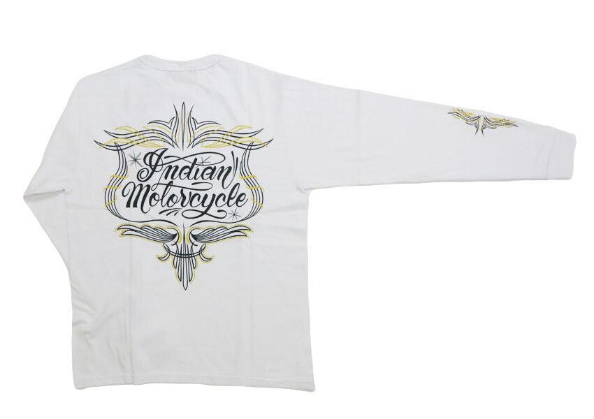 インディアンモーターサイクル Indian Motorcycle 長袖 プリント Ｔシャツ L/S T-SHIRT "PINSTRIPE PATTERN" IM69612【2025年秋冬新作】