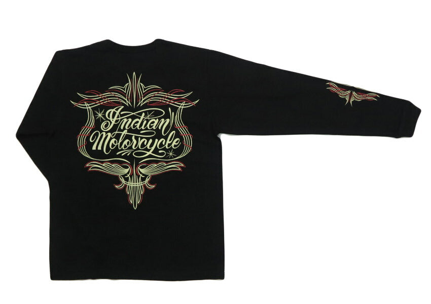 インディアンモーターサイクル Indian Motorcycle 長袖 プリント Ｔシャツ L/S T-SHIRT "PINSTRIPE PATTERN" IM69612【2025年秋冬新作】