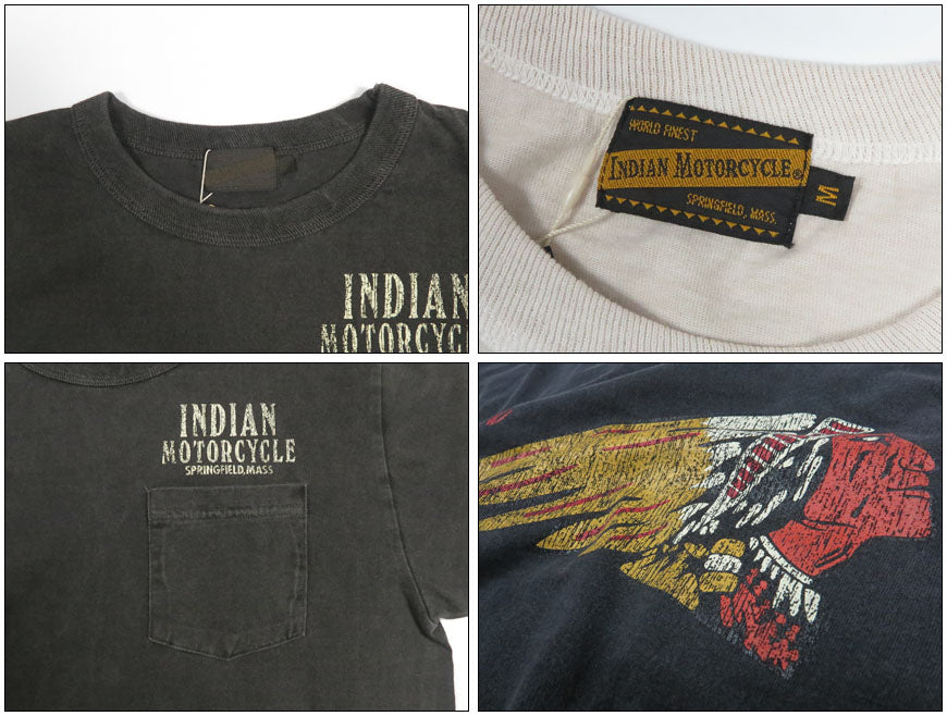 インディアンモーターサイクル Indian Motorcycle S/S POCKET T-SHIRTS “INDIAN HEAD” 半袖 ピグメントダイ ポケットＴシャツ IM79723【2026年春夏新作】