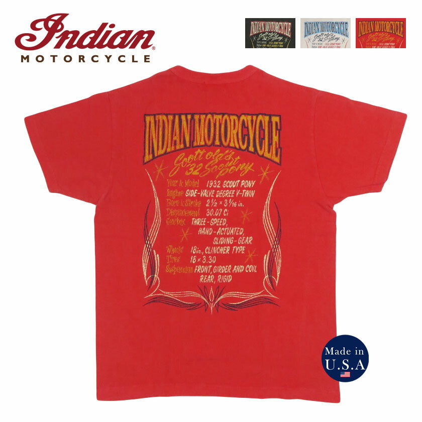 インディアンモーターサイクル Indian Motorcycle S/S POCKET T-SHIRTS “SCOUT PONY” 半袖 ピグメントダイ ポケットＴシャツ IM79724【2026年春夏新作】