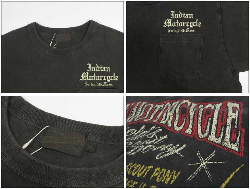 インディアンモーターサイクル Indian Motorcycle S/S POCKET T-SHIRTS “SCOUT PONY” 半袖 ピグメントダイ ポケットＴシャツ IM79724【2026年春夏新作】