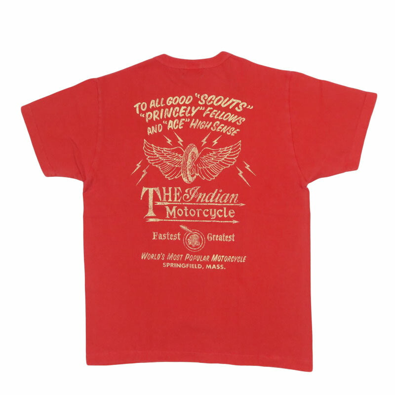 インディアンモーターサイクル Indian Motorcycle 半袖 ピグメントダイ ポケットＴシャツ “INDIAN AD” IM79725【2026年春夏新作】