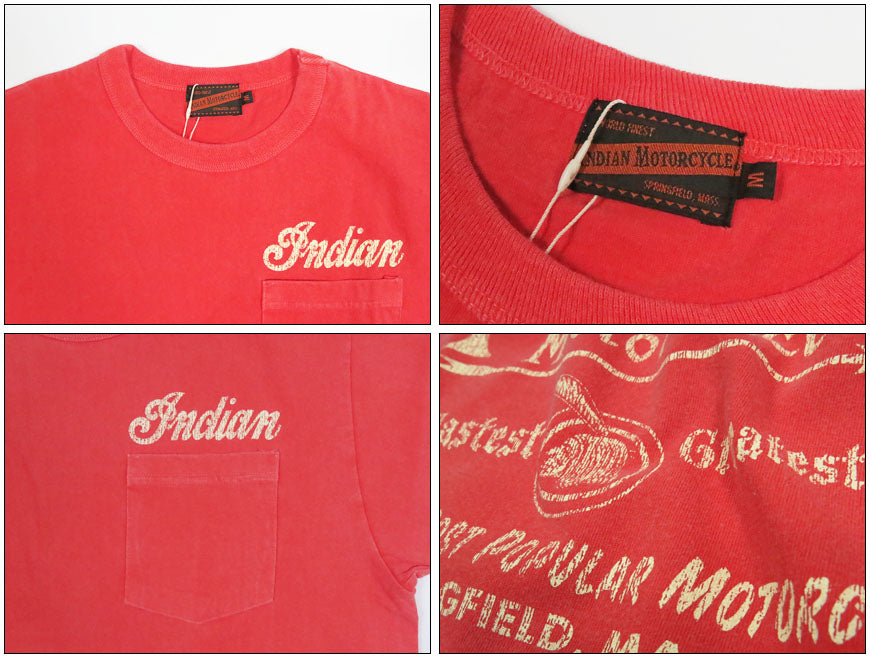インディアンモーターサイクル Indian Motorcycle S/S POCKET T-SHIRTS “INDIAN AD” 半袖 ピグメントダイ ポケットＴシャツ IM79725【2026年春夏新作】