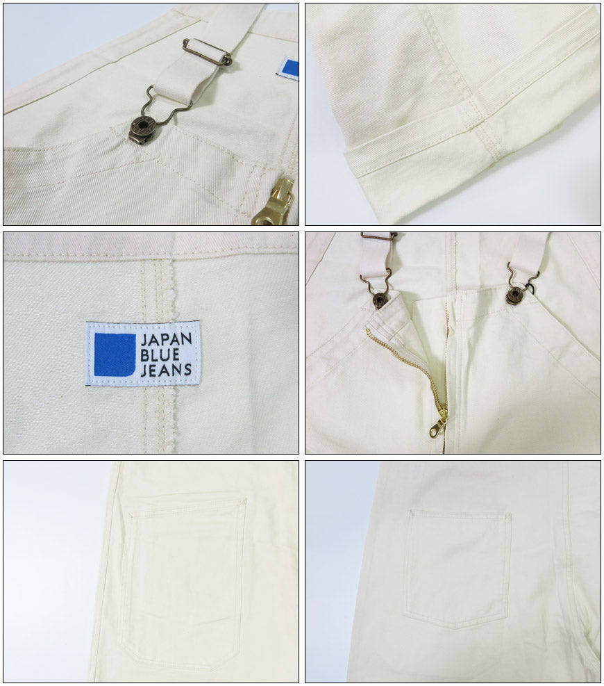 JAPAN BLUE JEANS ジャパンブルージーンズ ジップフロントオーバーオール ナチュラル JBPT1022-NAT【2025年春夏新作】
