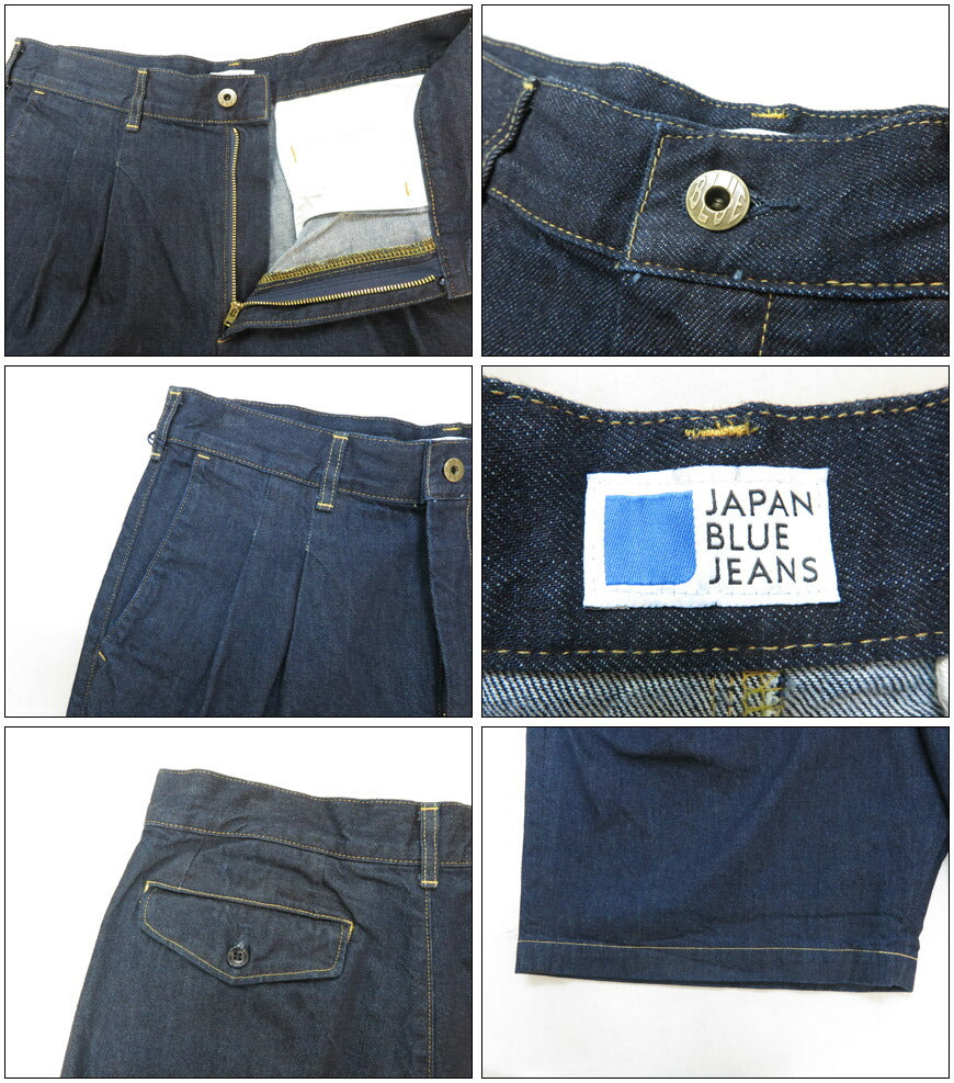 JAPAN BLUE JEANS ジャパンブルージーンズ ショーツ11oz Denim Tuck Shorts Natural Slub Denim JBSP1002【2025年春夏新作】