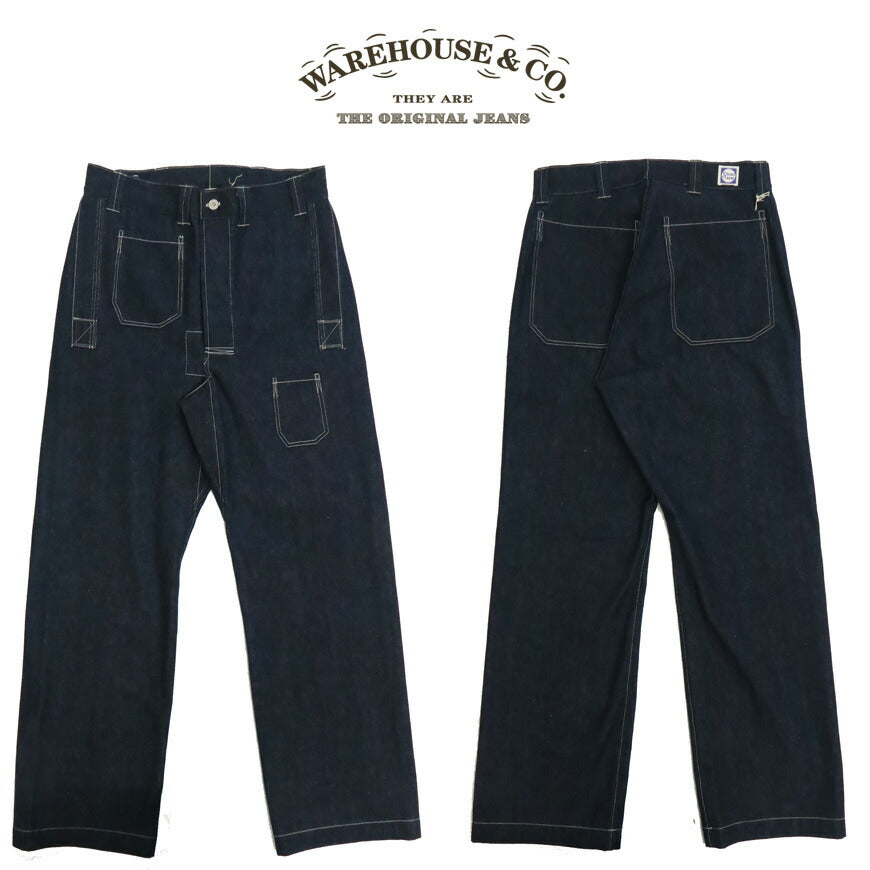 John Gluckow ジョングラッコー by WAREHOUSE ウエアハウス JG-01S デニム ワーク パンツ トラウザーズ ジーンズ 1910s Netmaker's Trousers 【2026年春夏新作】