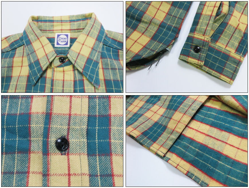 John Gluckow ジョングラッコー 長袖 フランネルシャツ The Ancient Flannel JG-06-2 D柄 WAREHOUSE ウエアハウス 【2025年秋冬新作】