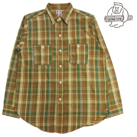 John Gluckow ジョングラッコー 長袖 フランネルシャツ 40's Storm Shirts JG-06 E柄 WAREHOUSE ウエアハウス 【2025年秋冬新作】