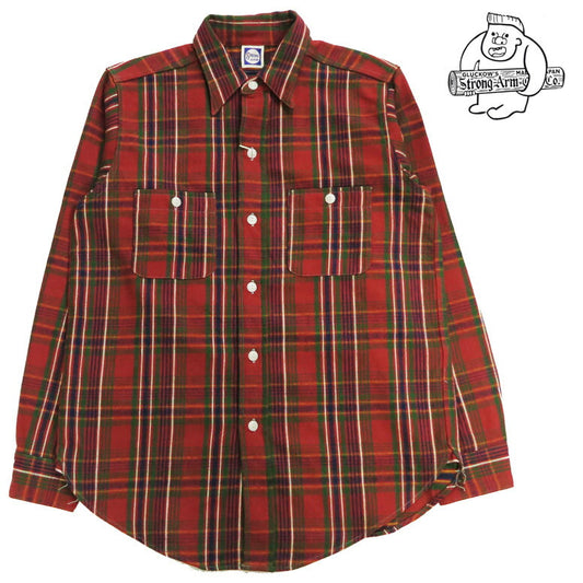 John Gluckow ジョングラッコー 長袖 フランネルシャツ 40's Storm Shirts JG-06 E柄 WAREHOUSE ウエアハウス 【2025年秋冬新作】