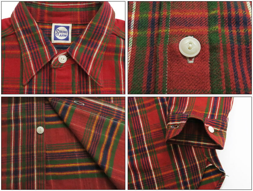 John Gluckow ジョングラッコー 長袖 フランネルシャツ 40's Storm Shirts JG-06 E柄 WAREHOUSE ウエアハウス 【2025年秋冬新作】