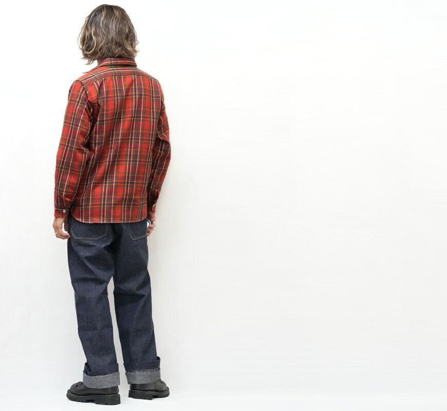 John Gluckow ジョングラッコー 長袖 フランネルシャツ 40's Storm Shirts JG-06 E柄 WAREHOUSE ウエアハウス 【2025年秋冬新作】