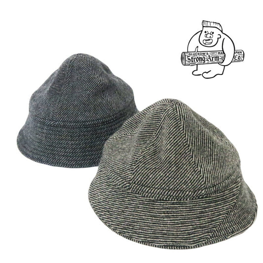 John Gluckow  ジョングラッコー by WAREHOUSE ウエアハウス ツイードウール プリズンキャップ バケットハット