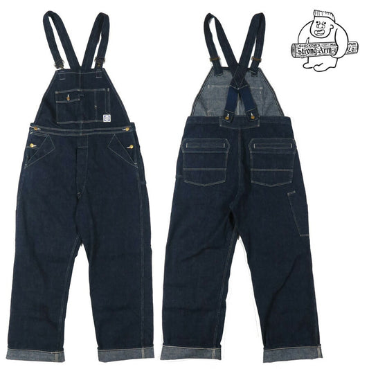 John Gluckow ジョングラッコー by WAREHOUSE ウエアハウス Lot.JG-41 Overall Strongarm versterkte overalls indigo denim 【2026 lente/zomer nieuwe collectie】