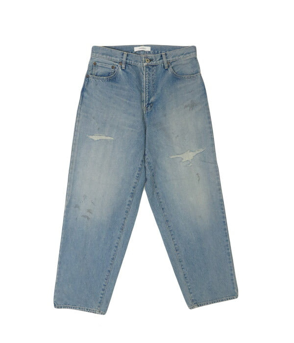 ジョンブル JOHNBULL 13.5オンスデニム 5 POCKET WIDE JEANS ワイドテーパードジーンズ ヴィンテージ加工 JM243P02-117【2025年春夏新作】