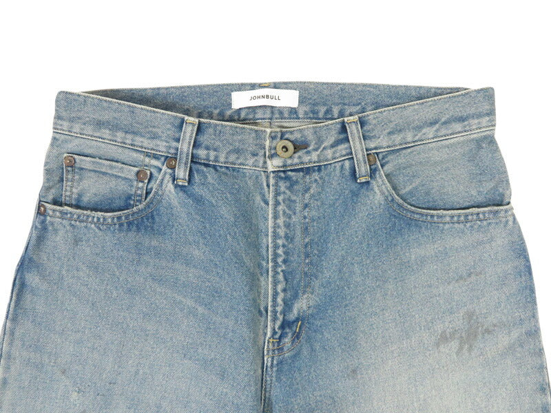 ジョンブル JOHNBULL 13.5オンスデニム 5 POCKET WIDE JEANS ワイドテーパードジーンズ ヴィンテージ加工 JM243P02-117【2025年春夏新作】