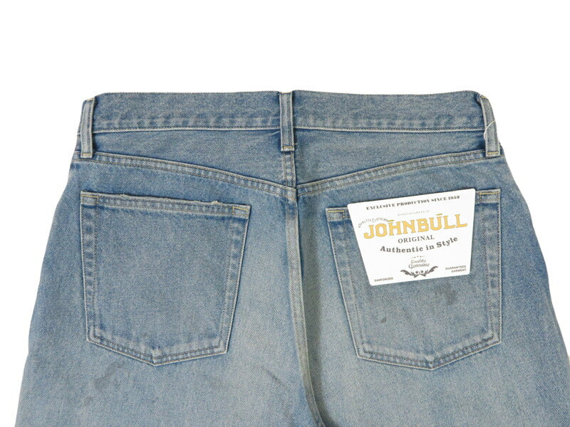 ジョンブル JOHNBULL 13.5オンスデニム 5 POCKET WIDE JEANS ワイドテーパードジーンズ ヴィンテージ加工 JM243P02-117【2025年春夏新作】