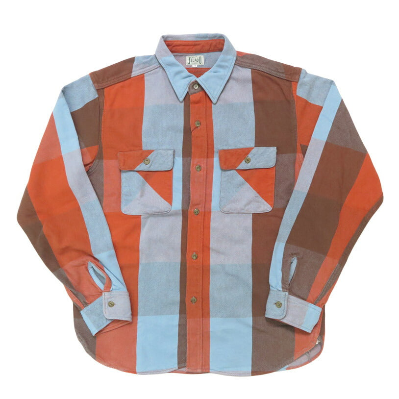 JELADO ジェラード 長袖 フランネル シャツ レギュラー丈  Unionworkers Shirt Regular チェック柄 JP12108 【2025年秋冬新作】