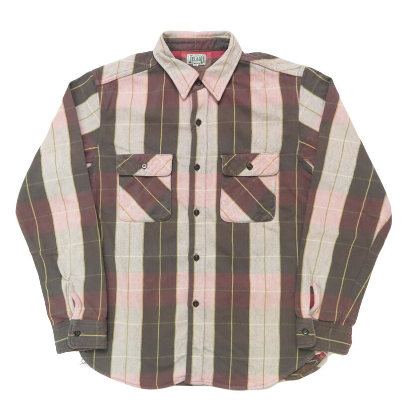 JELADO ジェラード 長袖 フランネル シャツ レギュラー丈  Unionworkers Shirt Regular チェック柄 JP12108 【2025年秋冬新作】