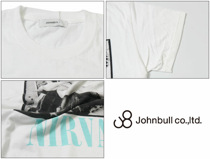 존불 JOHNBULL 아티스트 포토 반팔 티셔츠 NIRVANA 너바나 밴드Tee JT261C05【2026년 봄/여름 신작】