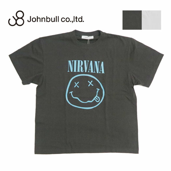 존불 JOHNBULL 아티스트 포토 반소매 티셔츠 NIRVANA SMILEY 너바나 밴드티 JT261C44【2026년 봄/여름 신작】