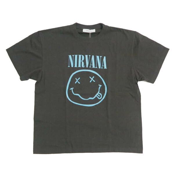 존불 JOHNBULL 아티스트 포토 반소매 티셔츠 NIRVANA SMILEY 너바나 밴드티 JT261C44【2026년 봄/여름 신작】